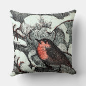 オランダアールヌーボーロビンバードin冬 クッション (裏面)