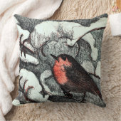 オランダアールヌーボーロビンバードin冬 クッション (ブランケット)