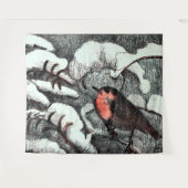 オランダアールヌーボーロビンバードin冬 タペストリー (正面(横))