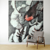 オランダアールヌーボーロビンバードin冬 タペストリー (インサイチュ)