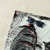 オランダアールヌーボーロビンバードin冬 ビーチタオル (インサイチュ)