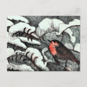 オランダアールヌーボーロビンバードin冬 ポストカード (正面)