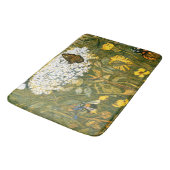 オランダアールヌーボー牧草地ワイルドフラワーズ、蝶 バスマット (アングル)