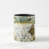 オランダアールヌーボー牧草地ワイルドフラワーズ、蝶 マグカップ (中央)