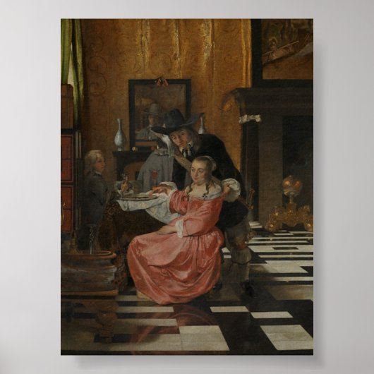 オランダインテリア— Ludolf de Jongh ポスター (正面)