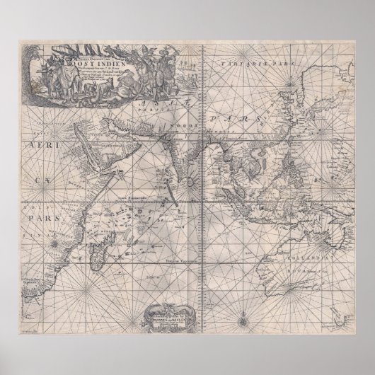 オランダイーストインディ1689 – 非常に高い解像度。 ポスター (正面)