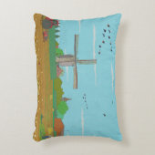 オランダウィンドミルカントリーサイドランドスケープオランダ アクセントクッション (正面(垂直))