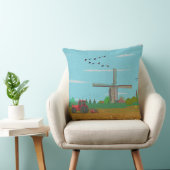 オランダウィンドミルカントリーサイドランドスケープオランダ クッション (椅子)