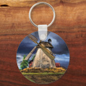 オランダウィンドミルランドスケープ絵画チェーン キーホルダー (正面)