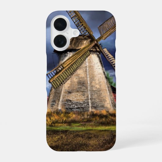 オランダウィンドミルiPhoneケース iPhone 16ケース (裏面)
