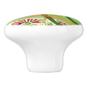 オランダウサギ緑アールデコ引き出し引き出しドアノブ セラミックノブ (側面)