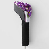 オランダエレガントアイリスパープルセンセションフラワー ゴルフヘッドカバー (アングル)