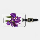 オランダエレガントアイリスパープルセンセションフラワー ラゲッジタグ (正面横)