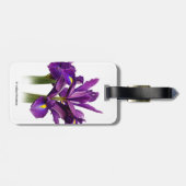 オランダエレガントアイリスパープルセンセションフラワー ラゲッジタグ (裏面横)