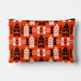 オランダオランダフォークアートプリント アクセサリーポーチ