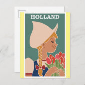 オランダオランダヴィンテージ旅行ポスター ポストカード (正面/裏面)