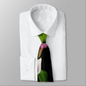 オランダカイウのユリおよび葉のタイ ネクタイ (タイ)
