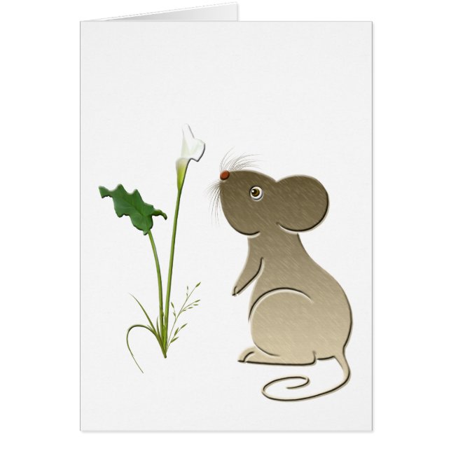 オランダカイウユリおよびかわいいマウス (正面)