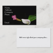 オランダカイウユリによっては花の写真が開花します 名刺 (正面/裏面)