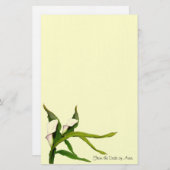 オランダカイウユリのパーソナライズな文房具 便箋 (正面/裏面)