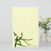 オランダカイウユリのパーソナライズな文房具 便箋 (スタンド正面)