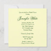 オランダカイウユリのブライダルシャワーの招待状 招待状 (裏面)