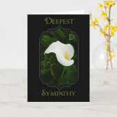 オランダカイウユリの悔やみや弔慰 カード (黄色い花)