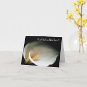 オランダカイウユリの挨拶状 カード (黄色い花)