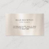 オランダカイウユリの最小主義の真珠の光沢の名刺 名刺 (裏面)