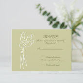 オランダカイウユリの結婚式のrsvp 出欠カード (スタンド正面)