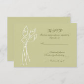 オランダカイウユリの結婚式のrsvp 出欠カード (正面/裏面)