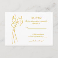 オランダカイウユリの結婚式のrsvp
