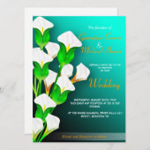 オランダカイウユリの結婚式招待状 招待状 (正面/裏面)