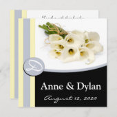 オランダカイウユリの結婚式招待状 招待状 (正面/裏面)