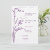 オランダカイウユリの結婚式招待状 招待状 (スタンド正面)