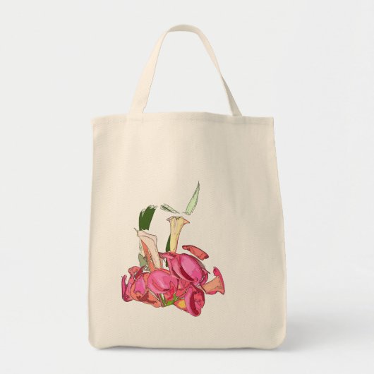オランダカイウユリの花の財布 トートバッグ (正面)