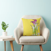 オランダカイウユリの花束の黄色 クッション (椅子)