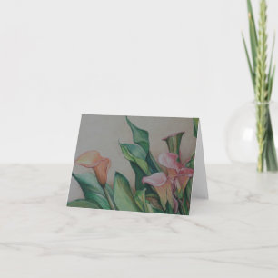オランダカイウユリの芸術のメッセージカード カード