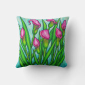 オランダカイウユリポリエステル装飾用クッション16" x 16" クッション (裏面)