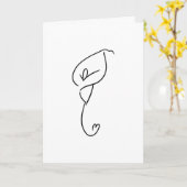 オランダカイウユリ愛カード カード (黄色い花)