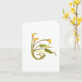 オランダカイウユリ#2 カード (黄色い花)