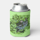 オランダカエル顔とダックウィードクーラーボックス 缶クーラー (缶正面)