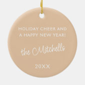 オランダカスタムウィンターワンダーランドランドランドランドスケープ絵画ズ セラミックオーナメント (裏面)