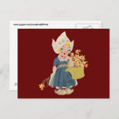 オランダガールアートポストカード ポストカード (正面/裏面)