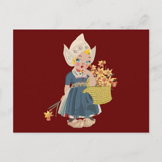 オランダガールアートポストカード ポストカード (正面)