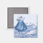 オランダガールガースブルーデルフトルック マグネット (正面/裏面)