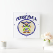 オランダガールクロック スクエア壁時計 (ホーム)