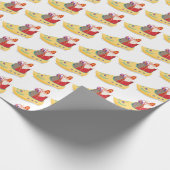 オランダクリスマス、聖ニコラスのシンタークラースの日 ラッピングペーパー (角)