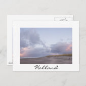 オランダコーストサンセットインオランダ白いはがき ポストカード (正面/裏面)