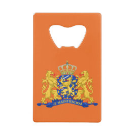 オランダコート・オブ・アームズ・オンまたはbocnt クレジットカード栓抜き